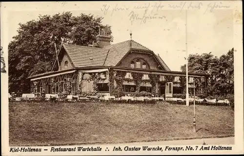 Ak Holtenau Kiel in Schleswig Holstein, Restaurant Wartehalle