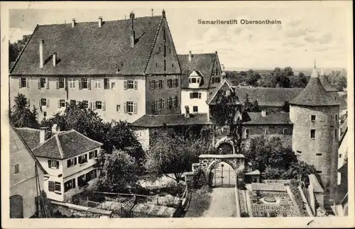 Ak Obersontheim in Württemberg, Samariterstift, Turm
