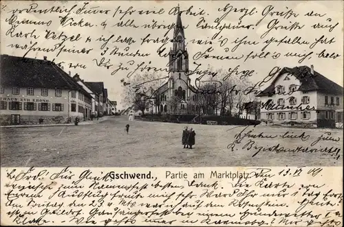 Ak Gschwend Ostalbkreis, Marktplatz