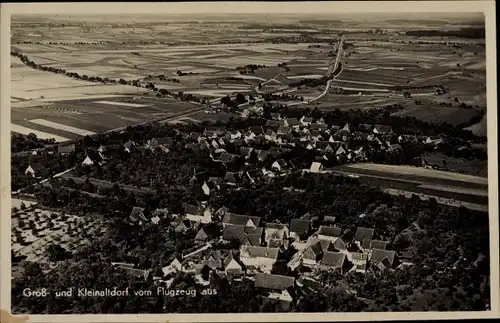 Ak Kleinaltdorf Gaildorf am Kocher, Groß- und Kleinaltdorf vom Flugzeug aus, Luftbild