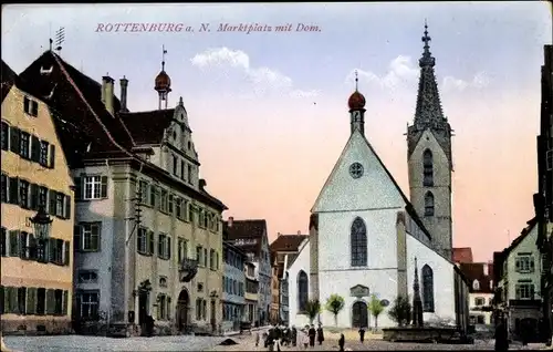 Ak Rottenburg am Neckar, Marktplatz, Dom