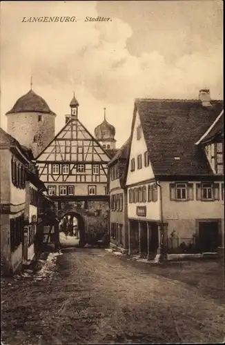 Ak Langenburg in Württemberg, Stadttor