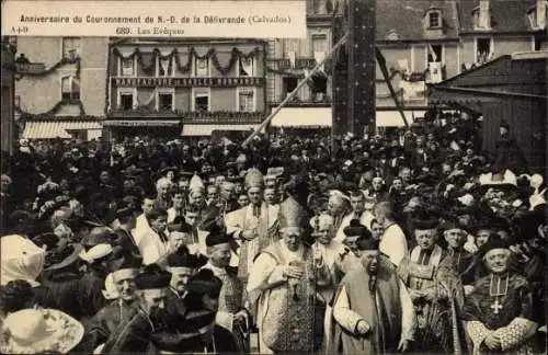 Ak La Delivrande Calvados, Anniversaire du Couronnement de Notre Dame, Les Eveques