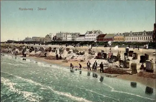 Ak Norderney in Ostfriesland, Strand