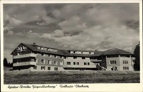 Ak Torfhaus Altenau Schulenberg Niedersachsen, Gustav Bratke Jugendherberge, Gesamtansicht