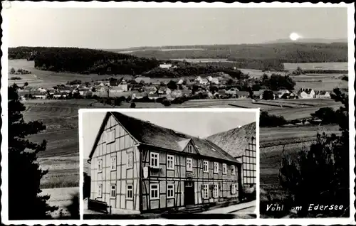 Foto Ak Vöhl am Edersee Hessen, Gesamtansicht, Gasthof