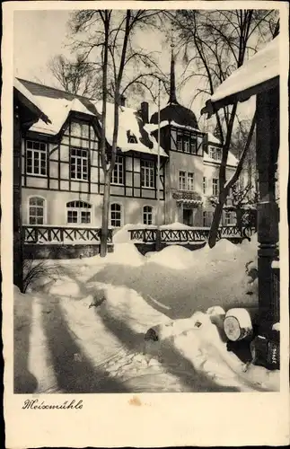 Ak Dresden Pillnitz, Meixmühle im Friedrichsgrund, Winter