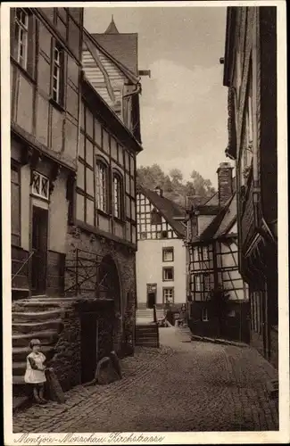 Ak Monschau Montjoie in der Eifel, Ortsansicht, Kirchstraße