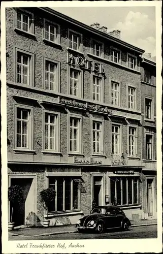Ak Aachen in Nordrhein Westfalen, Hotel Frankfurter Hof, Bahnhofstraße 30/32