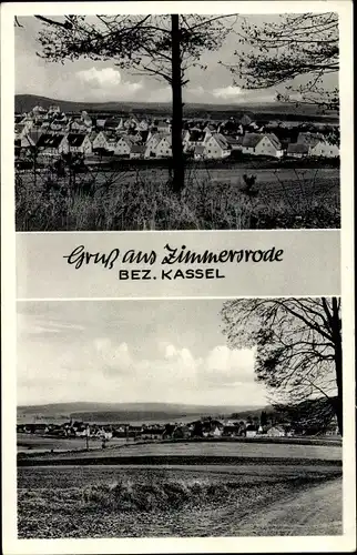 Ak Zimmersrode Neuental Hessen, Panorama, Siedlung