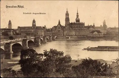 Ak Dresden Altstadt, Friedrich August Brücke