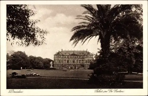 Ak Dresden Altstadt, Palais im Großen Garten