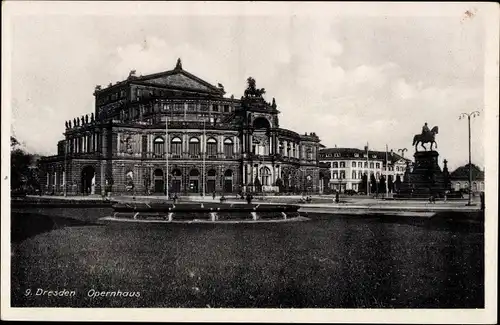 Ak Dresden Altstadt, Opernhaus