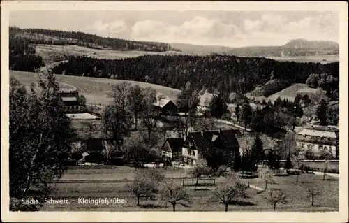 Ak Kleingießhübel Reinhardtsdorf Schöna in Sachsen, Teilansicht