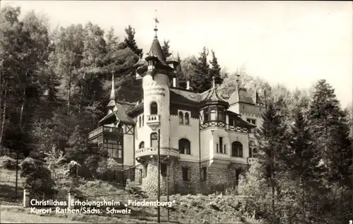 Ak Rathen an der Elbe Sächsische Schweiz, Christliches Erholungsheim Friedensburg