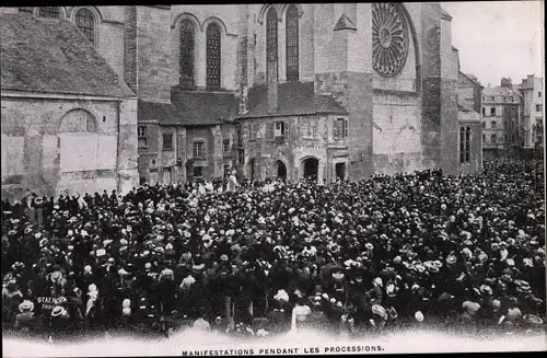 Ak Manifestations pendant les Processions