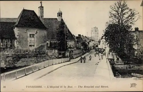 Ak Tonnerre Yonne, L'Hopital, La Rue