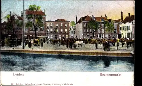 Ak Leiden Südholland Niederlande, Bestenmarkt