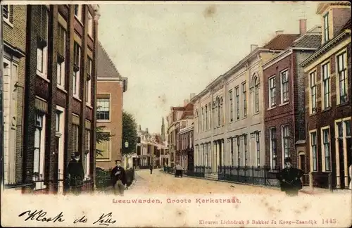 Ak Leeuwarden Friesland, Groote Kerkstraat