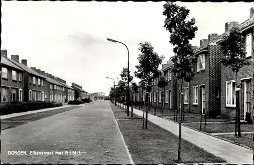 Ak Dongen Nord Brabant Niederlande, Eikenstraat met R.I.M.J.