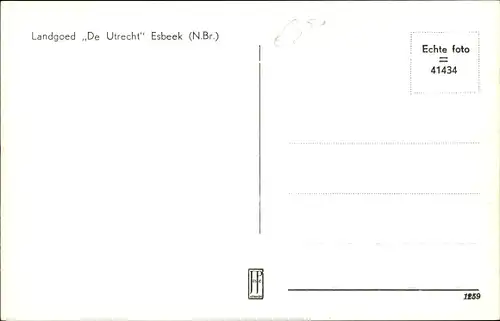 Ak Esbeek Nordbrabant, Zuidzijde, Landgoed de Utrecht