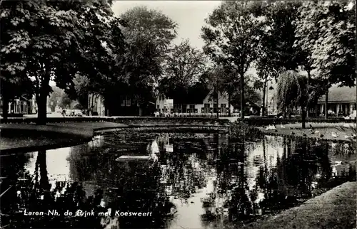 Ak Laren Nordholland Niederlande, De Brink met Koesweert