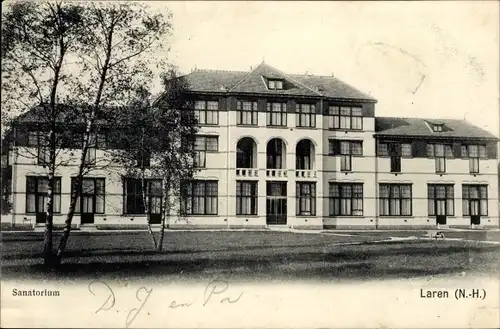 Ak Laren Nordholland Niederlande, Sanatorium, Gebäudeansicht