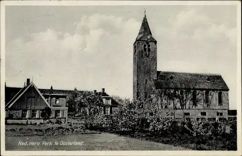 Ak Oosterland Wieringen Nordholland, NEd. Herv. Kerk