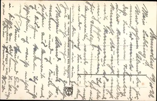 Scherenschnitt Künstler Ak Heckel, Dora, Vergiss mein nicht, Elfen, Vergissmeinnicht