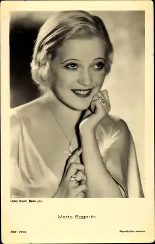 Ak Schauspielerin Marta Eggerth, Portrait