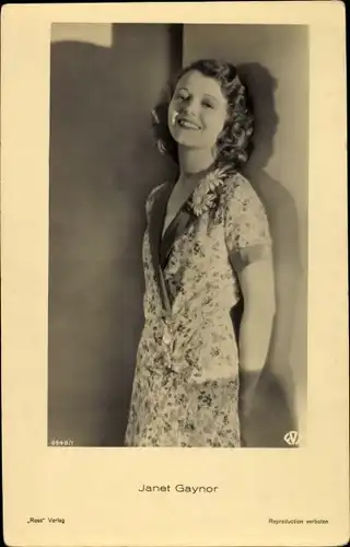 Ak Schauspielerin Janet Gaynor, Portrait