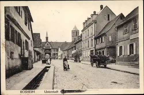 Ak Rosheim Elsass Bas Rhin, Partie in der Unterstadt