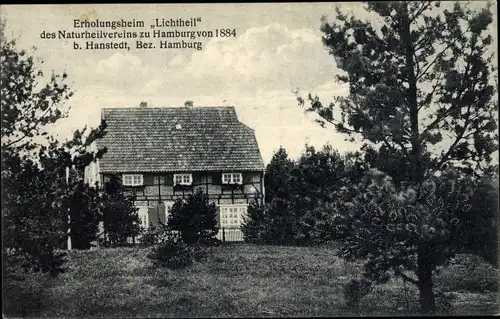 Ak Hanstedt in der Nordheide, Erholungsheim Lichtheil des Naturheilvereins zu Hamburg 1884