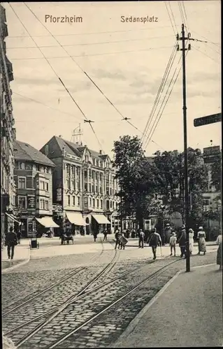 Ak Pforzheim im Schwarzwald, Sedansplatz