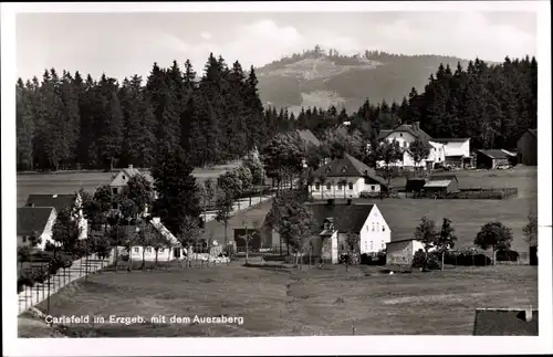 Ak Carlsfeld Eibenstock im Erzgebirge, Panorama mit Auersberg