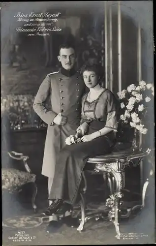 Ak Herzog Ernst August von Braunschweig Lüneburg, Prinzessin Victoria Luise, Liersch 4127