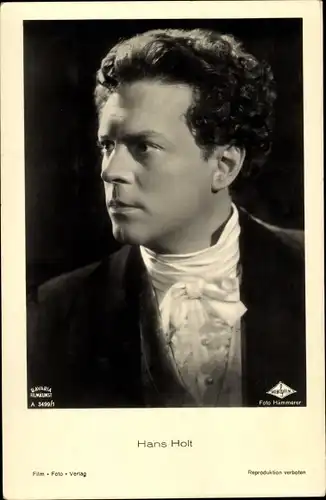 Ak Schauspieler Hans Holt, Portrait