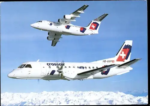 Ak Schweizer Passagierflugzeuge, AVRO RJ 85 Jumbolino, SAAB 340 Cityliner, Crossair