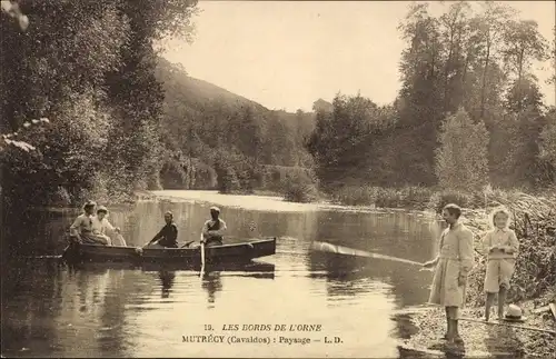 Ak Mutrécy Calvados, Les Bords de l'Orne, Paysage