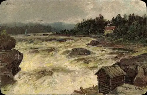 Künstler Ak Müller, Flussmotiv in Norwegen