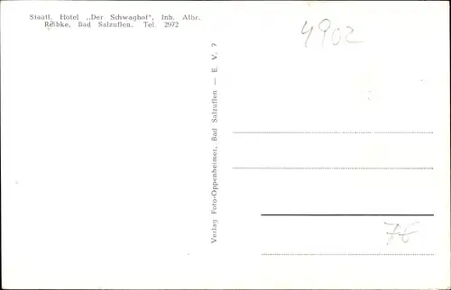 Ak Bad Salzuflen in Lippe, Hotel Der Schwaghof