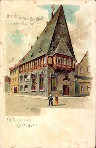 Künstler Litho Goslar am Harz, Brusttuch