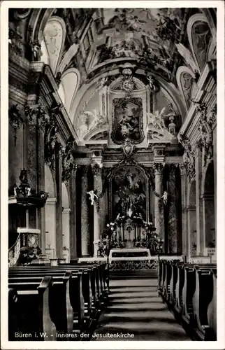 Ak Büren in Westfalen, Inneres der Jesuitenkirche