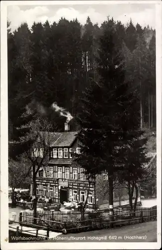 Ak Hohegeiß Braunlage im Oberharz, Hotel Wolfsbachmühle