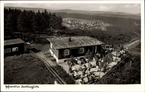 Ak Hahnenklee Bockswiese Goslar im Harz, Bockberghütte