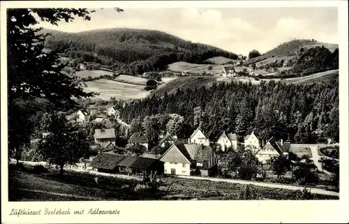 Ak Berlebeck Detmold im Teutoburger Wald, Gesamtansicht, Adlerwarte