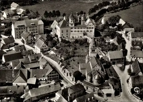 Ak Brenz Sontheim an der Brenz, röm. Basilika, Renaiss. Schloss, Heimatmuseum u. Gemäldesammlung