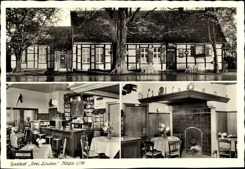 Ak Telgte in Westfalen, Gasthof Drei Linden, Inh. Anton Gerversmann, Bar, Küche