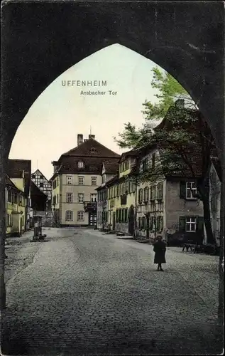 Ak Uffenheim in Mittelfranken, Ansbacher Tor