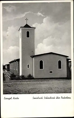 Ak Stukenbrock in Westfalen, Evangelische Kirche, Sozialwerk